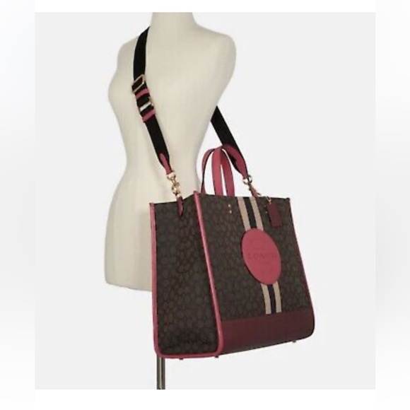 Coach Dempsey Stripe Tote - Picture 2 of 12